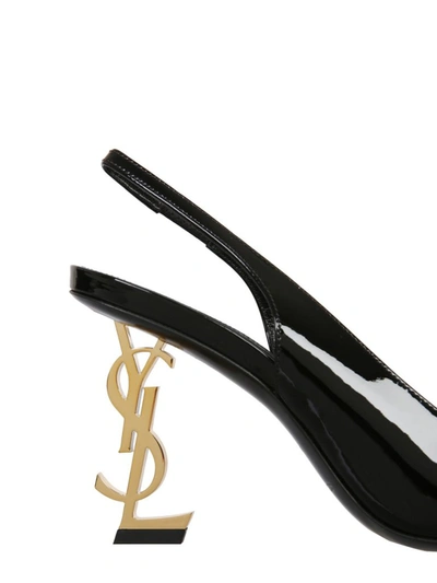 Shop Saint Laurent Opyum Slingback Pumps In Black