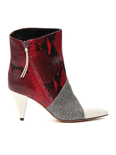 Shop Isabel Marant Contrast Effect Ankle Boots In Multi
