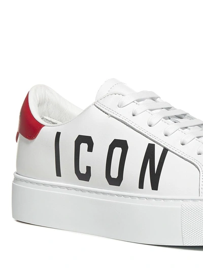 Shop Dsquared2 Icon Print Low In White