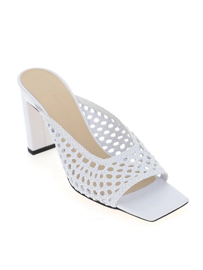 Shop Wandler Isa Woven Sandals In White