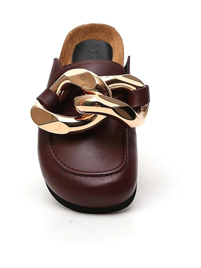 Shop Jw Anderson Chain Loafer Mules In Brown