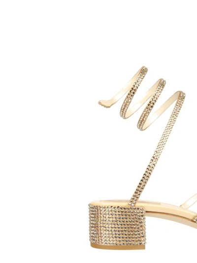 Shop René Caovilla Cleo Sandals In Gold