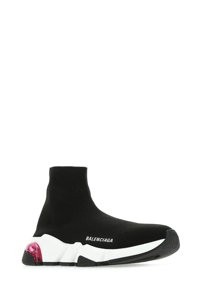 Balenciaga Black & Pink Clear Sole Speed Sneakers | ModeSens