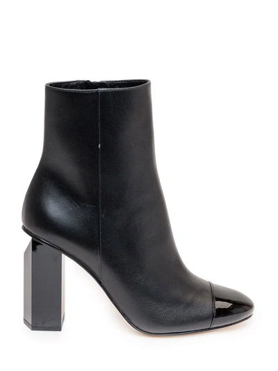 Shop Michael Michael Kors Toe Cap Heeled Ankle Boots In Black