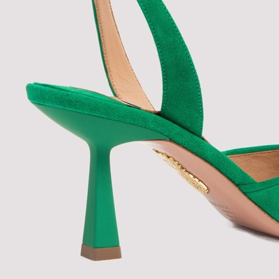 Shop Aquazzura Maia Slingback Pumps In Green