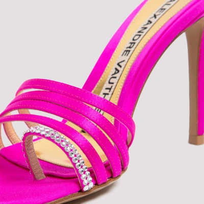 Shop Alexandre Vauthier Embellished Strap Sandals In Pink