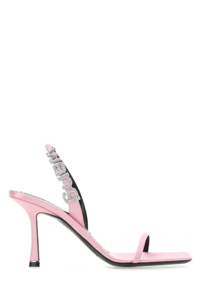 Shop Alexander Wang Ivy Satin Sandals In Pink