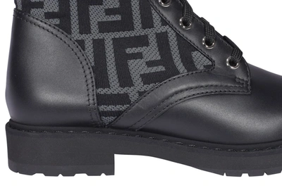 Shop Fendi Rockoko Biker Boots In Black