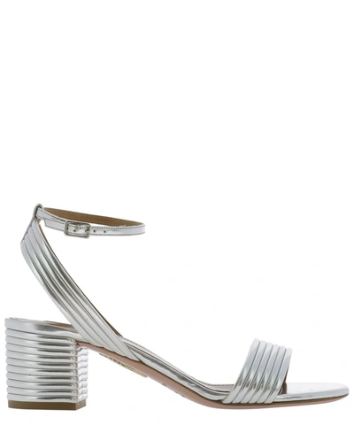 Shop Aquazzura Sundance 50 Sandals In Silver