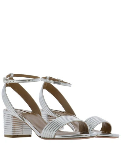 Shop Aquazzura Sundance 50 Sandals In Silver