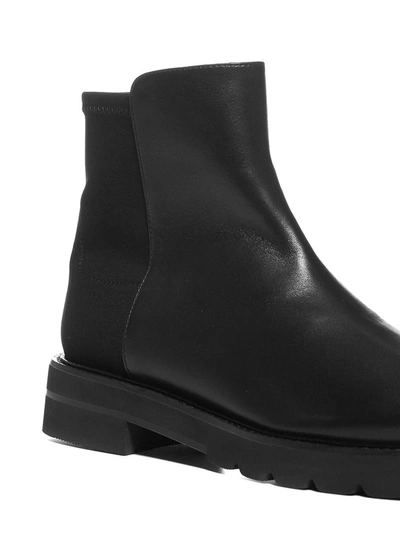 Shop Stuart Weitzman 5050 Lift Ankle Boots In Black