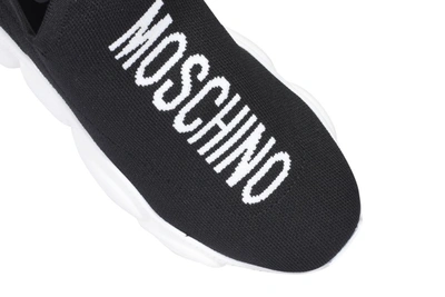 Shop Moschino Teddy Run Sneakers In Black