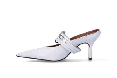 Shop Abra Belt Mules In White