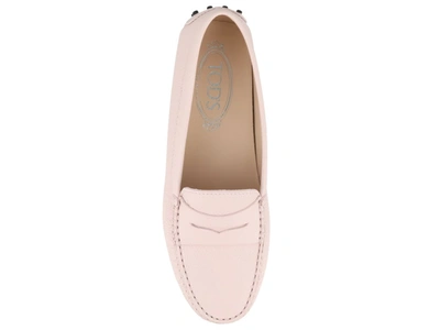 Shop Tod's Gommino Penny Bar Driving Shoess In Pink