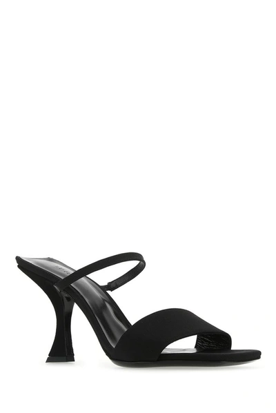 Shop By Far Nayla Heeled Mules In Black