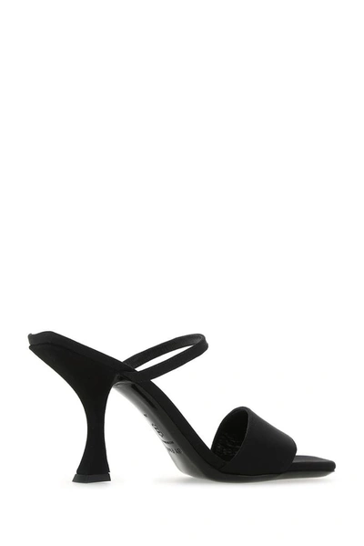 Shop By Far Nayla Heeled Mules In Black
