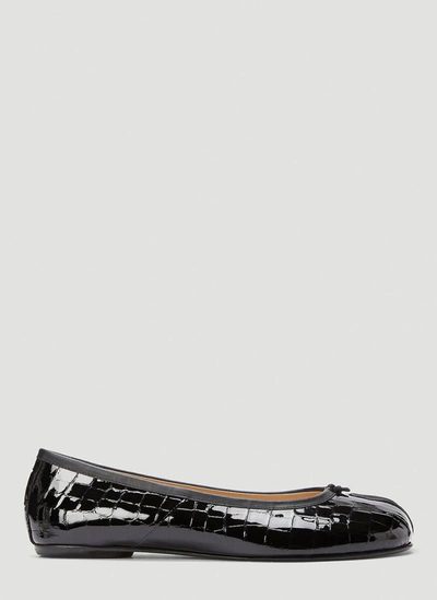 Shop Maison Margiela Tabi Ballerina Flats In Black