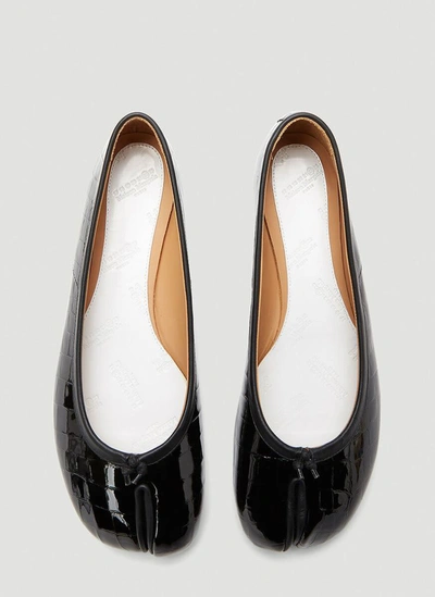 Shop Maison Margiela Tabi Ballerina Flats In Black