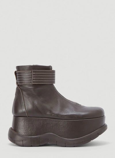 Shop Sunnei Platform Boots In Brown