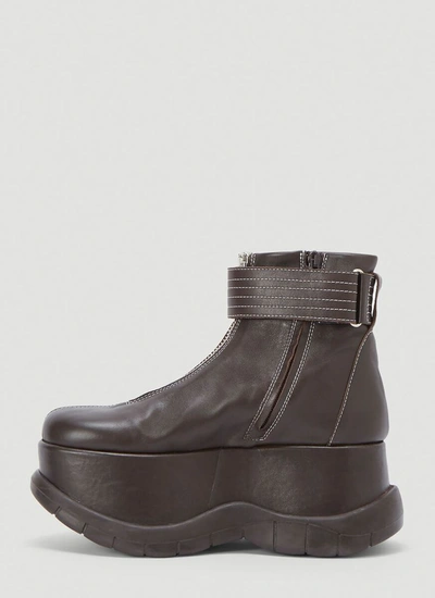 Shop Sunnei Platform Boots In Brown