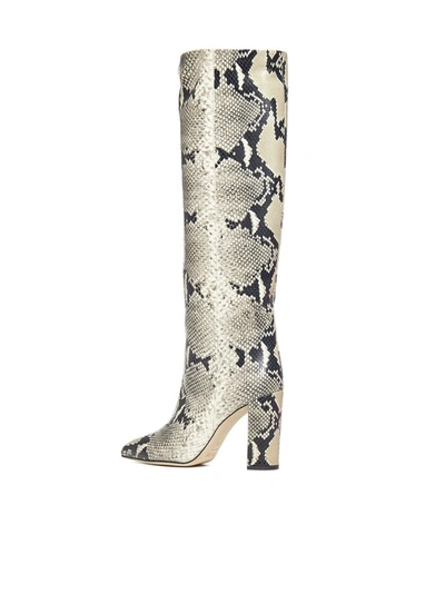 Shop Paris Texas Printed Block Heel Boots In Multi