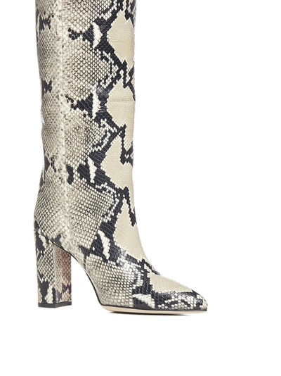 Shop Paris Texas Printed Block Heel Boots In Multi