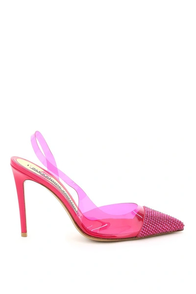 Shop Alexandre Vauthier Amber Ghost Embellished Pvc Pumps In Pink