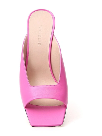 Shop Wandler Isa Heel Sandals In Pink