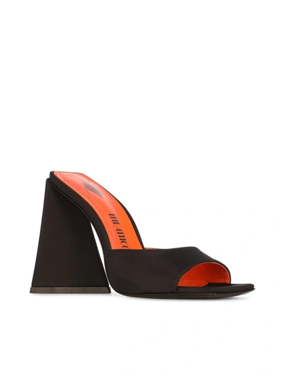 Shop Attico The  Block Heel Mules In Black