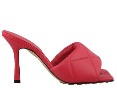 Shop Bottega Veneta The Lido Sandals In Red
