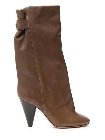 Shop Isabel Marant Lakfee Boots In Green