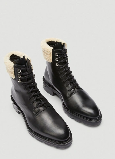 Shop Alexander Wang Andy Shearling Hiker Boots In Black