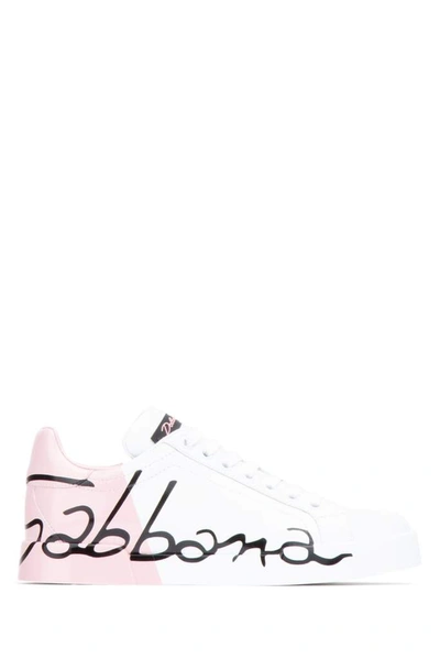 Shop Dolce & Gabbana Portofino Logo Sneakers In Multi
