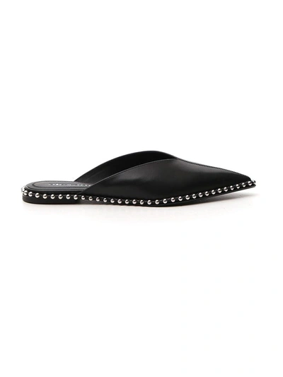 Shop Alexander Wang Mira Studded Slide Mules In Black