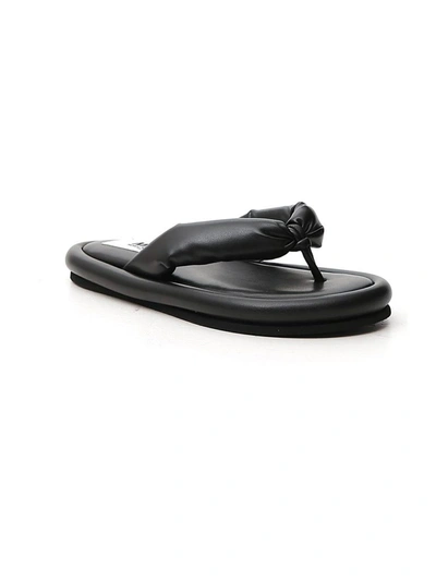 Shop Mm6 Maison Margiela Padded Sandals In Black