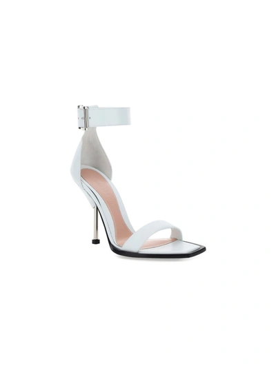 Shop Alexander Mcqueen Buckled Ankle Strap Sandals In White
