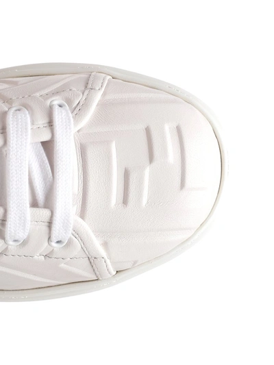 Shop Fendi Rise Flatform Sneakers In White