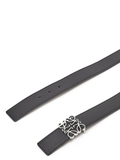Shop Loewe Anagram Logo Buckle Reversible Belt In Black