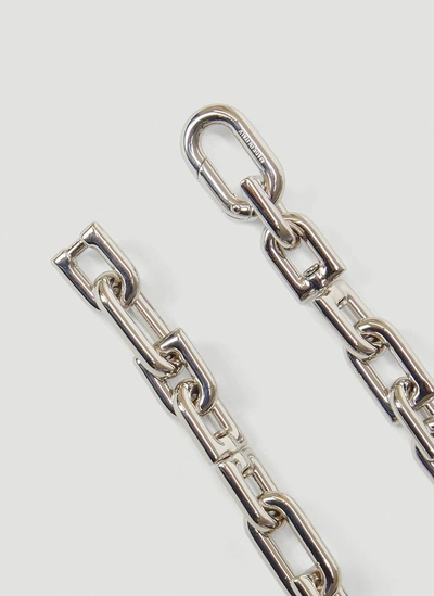 Shop Balenciaga B Chain Thick Necklace In Silver