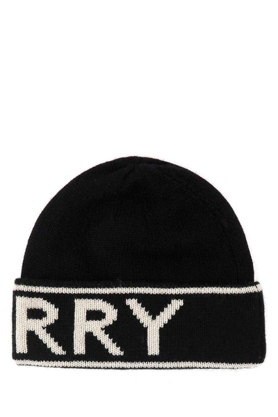 Shop Burberry Logo Intarsia Beanie In Black