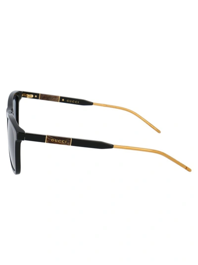 Shop Gucci Eyewear Rectangular Frame Sunglasses In Black