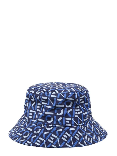 Shop Kenzo Sport Monogram Bucket Hat In Blue