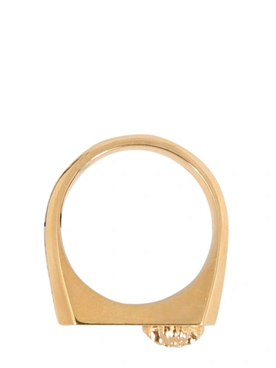 Shop Versace Charm Ring In Gold