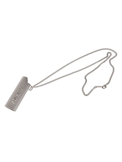 Shop Ambush Logo Lighter Necklace In Silver
