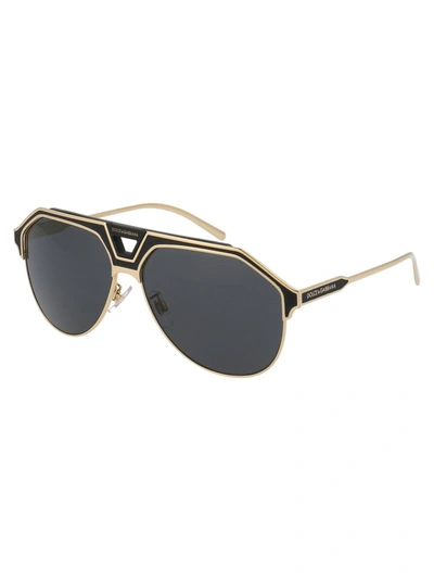 Shop Dolce & Gabbana Eyewear Aviator Sunglasses In Gold