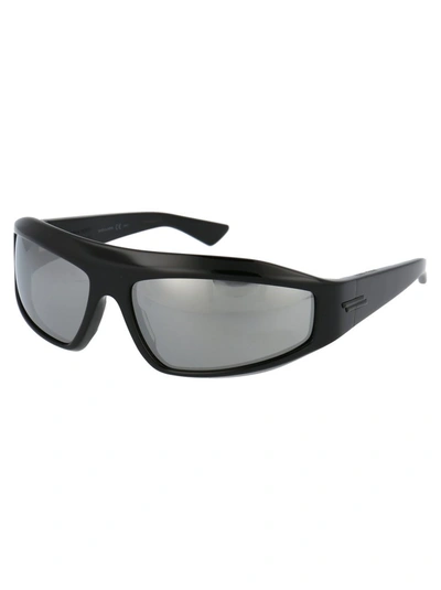 Shop Bottega Veneta Eyewear Wraparound Sunglasses In Black