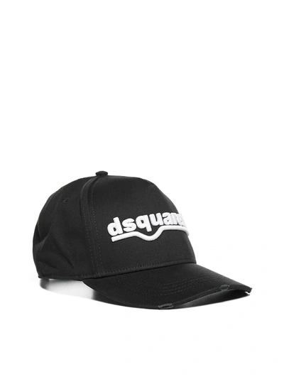 Shop Dsquared2 Logo Embroidered Cap In Black