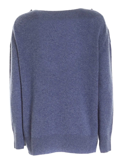 Shop Ermanno Scervino Contrasting Embroidery Pullover In Blue