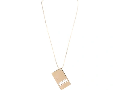 Shop Fendi Bag Bugs Tag Charm Necklace In Gold