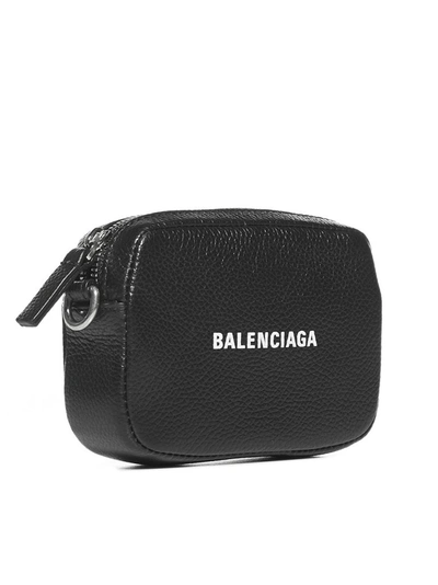 Shop Balenciaga Logo Print Cash Case Wristlet In Black